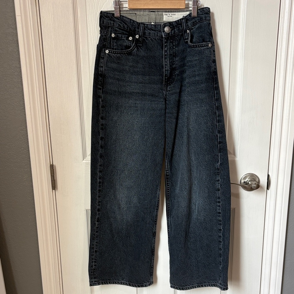 Rag & Bone dark  Wash wide-Leg Denim Jeans